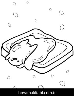 Gudetama boyama sayfası – keyifli zaman, renkli çizimler