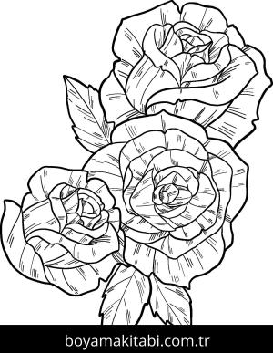 Gül boyama sayfası – eğitici aktivite, yaratıcılık