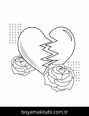 Gül boyama sayfası – sanatsal çalışma, çocuklar için