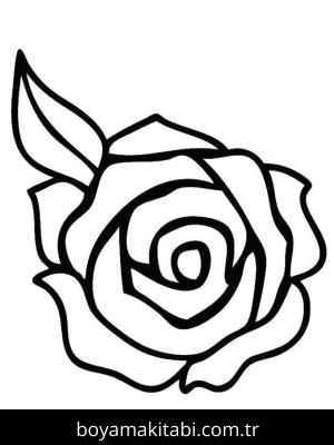 Gül boyama sayfası – renkli çizimler, okul öncesi