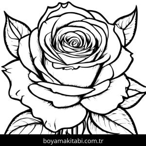 Gül boyama sayfası,  coloring page, , 