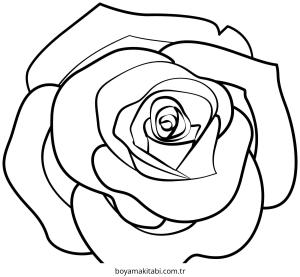 Gül boyama sayfası – eğlenceli etkinlik, el becerilerini geliştirir