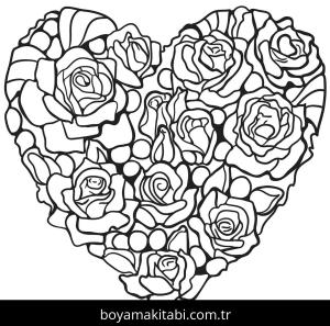 Gül boyama sayfası – boyama çalışması, yaratıcılığı geliştirir