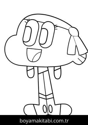 Gumball boyama sayfası – boyama etkinliği, çocuk aktivitesi