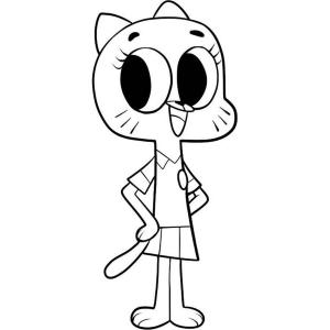 Gumball boyama sayfası,  coloring page, Nicole Watterson, 