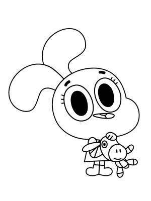 Gumball boyama sayfası,  coloring page, Bebek ile Anais, 