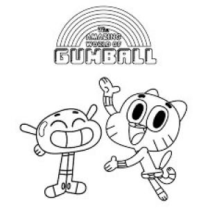 Gumball boyama sayfası,  coloring page, Gumball ve Darwin, 