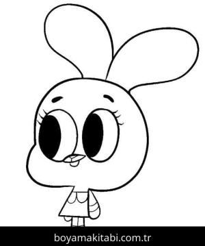 Gumball boyama sayfası – keyifli zaman, renkli çizimler
