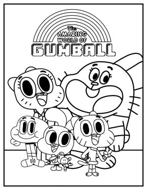 Gumball boyama sayfası,  coloring page, Aile Sakızı, 