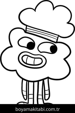 Gumball boyama sayfası – boyama çalışması, yaratıcılığı geliştirir