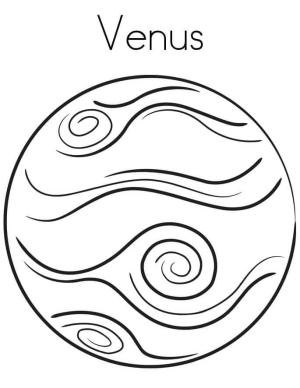 Güneş Sistemi boyama sayfası,  coloring page, Venüs Güneş Sistemindeki Altıncı Büyük Gezegendir, 