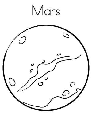 Güneş Sistemi boyama sayfası,  coloring page, Mars Güneş Sistemindeki Yedinci Büyük Gezegendir, 