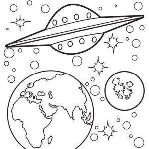 Güneş Sistemi boyama sayfası,  coloring page, Gezegenler ve Asteroitler, 