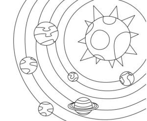 Güneş Sistemi boyama sayfası,  coloring page, Temel Güneş Sistemi, 