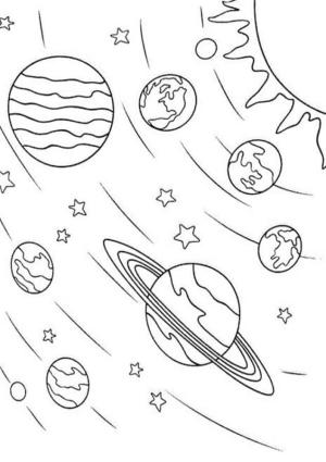 Güneş Sistemi boyama sayfası,  coloring page, İyi Güneş Sistemi, 