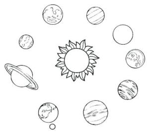 Güneş Sistemi boyama sayfası,  coloring page, Kuyrukluyıldızlar ve Meteoroidler Güneş Sistemi Uzayında Hareket Ediyor, 