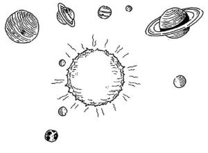 Güneş Sistemi boyama sayfası,  coloring page, Güneş Etrafındaki Gezegenleri Isıtır, 