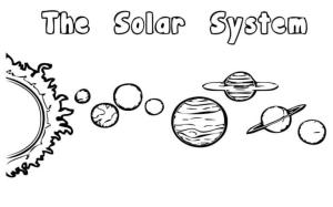 Güneş Sistemi boyama sayfası,  coloring page, Gezegenler ve Uyduları, 