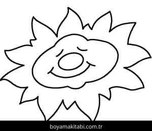 Güneş boyama sayfası – eğitici aktivite, yaratıcılık