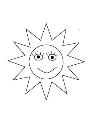 Güneş boyama sayfası,  coloring page, Güneş ücretsiz Görüntüler, 