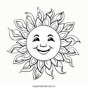 Güneş boyama sayfası – ücretsiz yazdır, boyama etkinliği