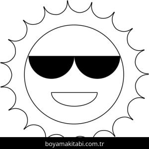 Güneş boyama sayfası – eğlenceli etkinlik, el becerilerini geliştirir