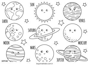 Güneş boyama sayfası – boyama etkinliği, çocuk aktivitesi