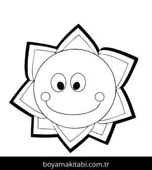 Güneş boyama sayfası – yaratıcılığı geliştirir, keyifli zaman