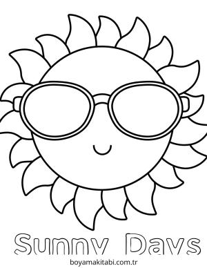 Güneş boyama sayfası – eğitici aktivite, yaratıcılık