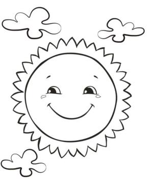 Güneş boyama sayfası,  coloring page, Tatlı Güneş, 