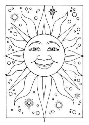 Güneş boyama sayfası,  coloring page, Iyi Güneş, 