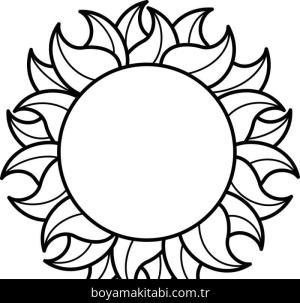 Güneş boyama sayfası – evde etkinlik, ücretsiz yazdır