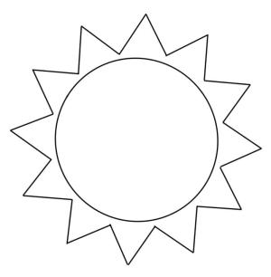 Güneş boyama sayfası,  coloring page, Normal Güneş, 