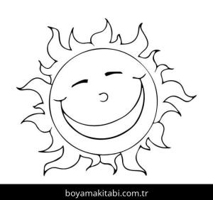 Güneş boyama sayfası – boyama etkinliği, çocuk aktivitesi
