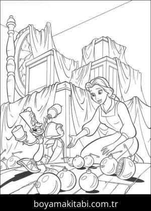 Güzel ve Çirkin boyama sayfası – eğlenceli etkinlik, el becerilerini geliştirir