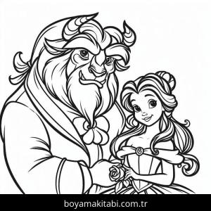 Güzel ve Çirkin boyama sayfası – evde etkinlik, ücretsiz yazdır