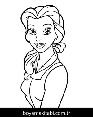 Güzel ve Çirkin boyama sayfası – çizgi film temalı, basit çizim