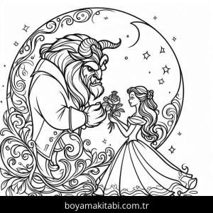 Güzel ve Çirkin boyama sayfası – okul öncesi, evde etkinlik