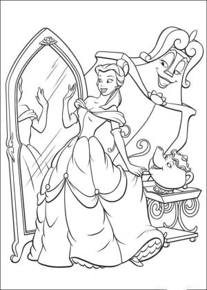 Güzel ve Çirkin boyama sayfası,  coloring page, Güzel Belle’i çiz, 