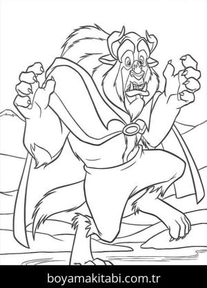 Güzel ve Çirkin boyama sayfası – çizgi film temalı, basit çizim