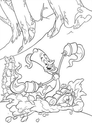 Güzel ve Çirkin boyama sayfası,  coloring page, Komik Lumière, 