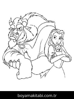 Güzel ve Çirkin boyama sayfası – renkli çizimler, okul öncesi