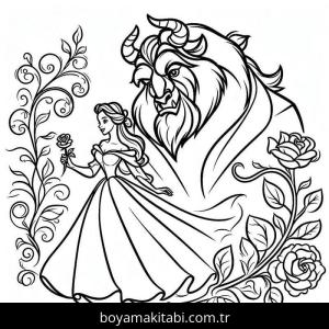 Güzel ve Çirkin boyama sayfası – basit çizim, kolay boyama