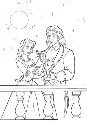 Güzel ve Çirkin boyama sayfası,  coloring page, Belle ve Prens’i çiz, 