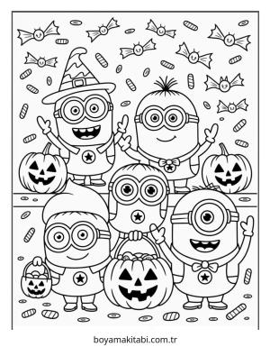 Halloween boyama sayfası – eğlenceli etkinlik, el becerilerini geliştirir