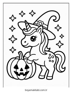 Halloween boyama sayfası – keyifli zaman, renkli çizimler