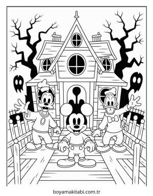 Halloween boyama sayfası – el becerilerini geliştirir, boyama çalışması