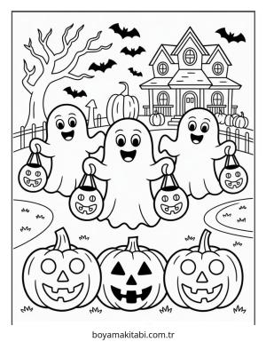 Halloween boyama sayfası – okul öncesi, evde etkinlik