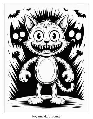 Halloween boyama sayfası – boyama çalışması, yaratıcılığı geliştirir