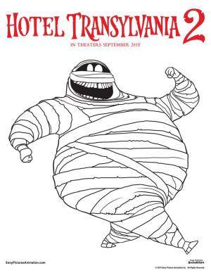 Halloween boyama sayfası,  coloring page, Murray The Big Fat Mummy, 